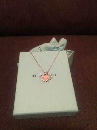 Tiffany and Co mini double heart tag pendant