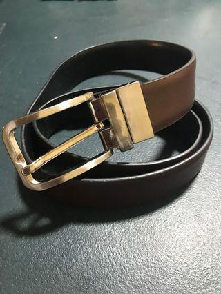 Reversible black and browm leather belt - original