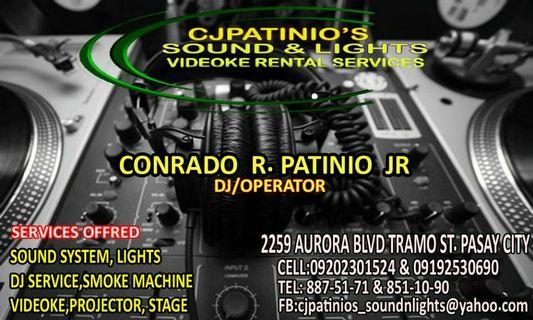 sound and lights  smoke projector videoke machine rental pasay makati cavite 