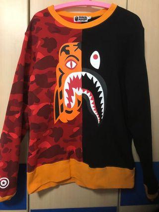 Bape half tiger crewneck/sweatshirt