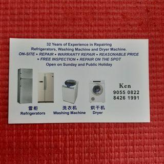 Repair and maintenance of fridge, refrigerators, washing machines and dryers (Please kindly call uncle Ken directly at 84261991 because he is not IT literate and I am just posting this ad on his behalf. Thank you for understanding) Repair and maintenance of fridge, refrigerators, washing machines and dryers (Please kindly call uncle Ken directly at 84261991 because he is not IT literate and I am just posting this ad on his behalf. Thank you for understanding)
