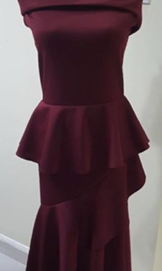 maroon gown for debut