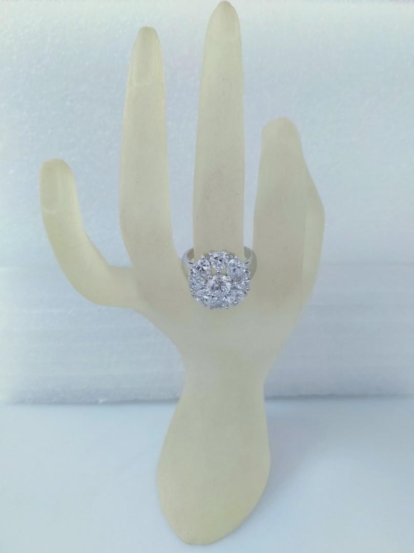 New Beautiful Lab Created Dazzling White Diamond 10k Silver Plated Ring Women S Fashion Accessories Others On Carousell