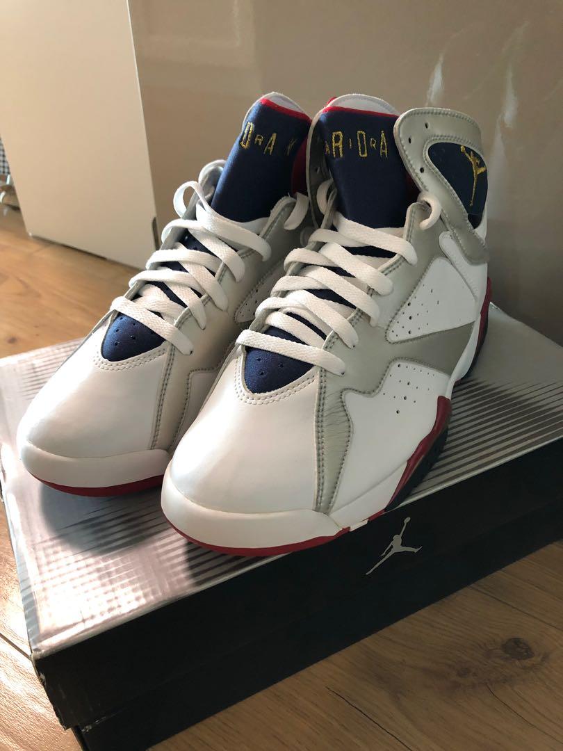 Air Jordan 7 Retro Olympic (2004), 男裝, 鞋, 波鞋- Carousell