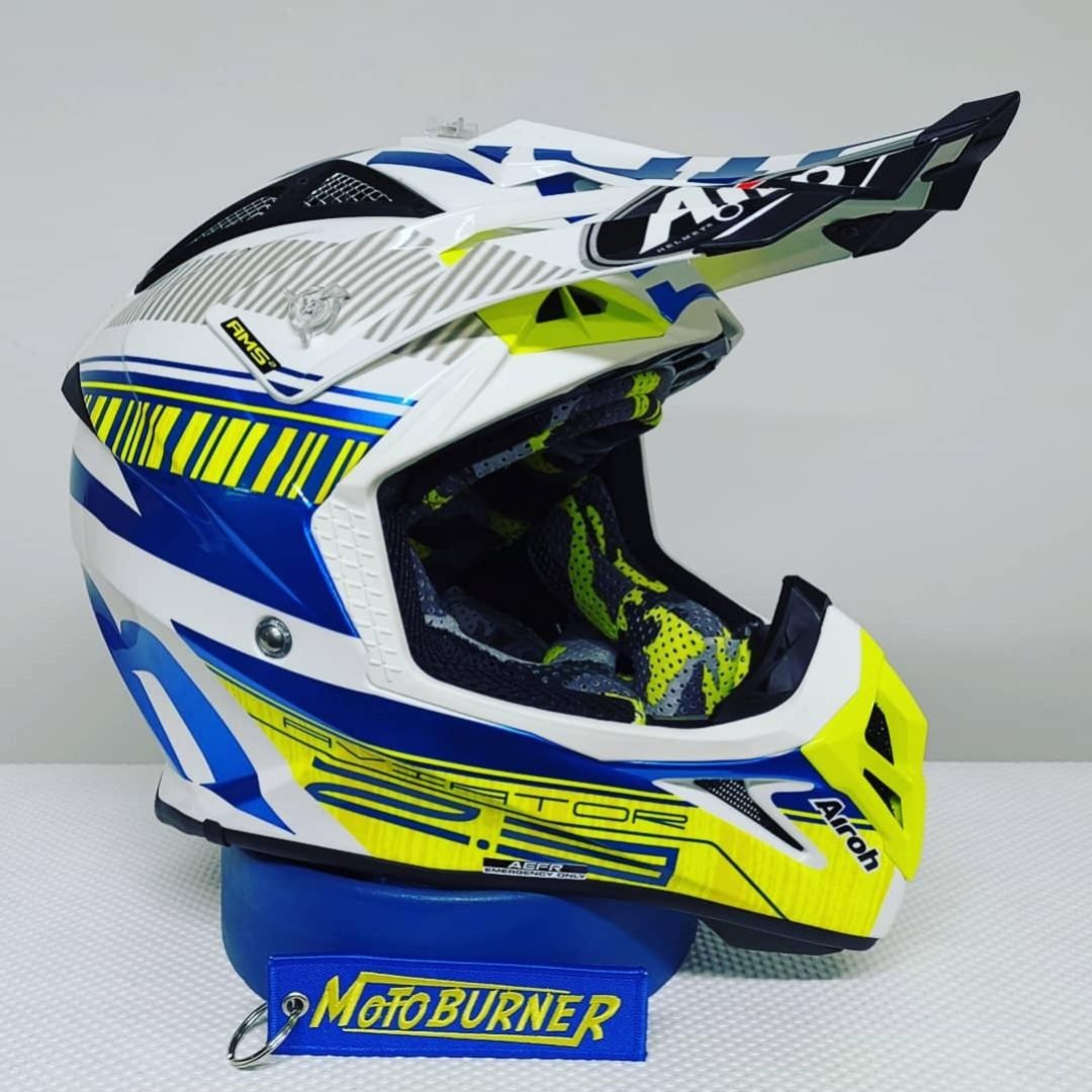 Airoh aviator 2.3 novak chrome blue Outlet