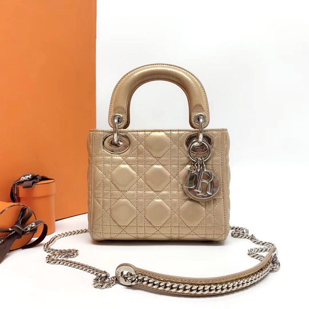 mini lady dior beige