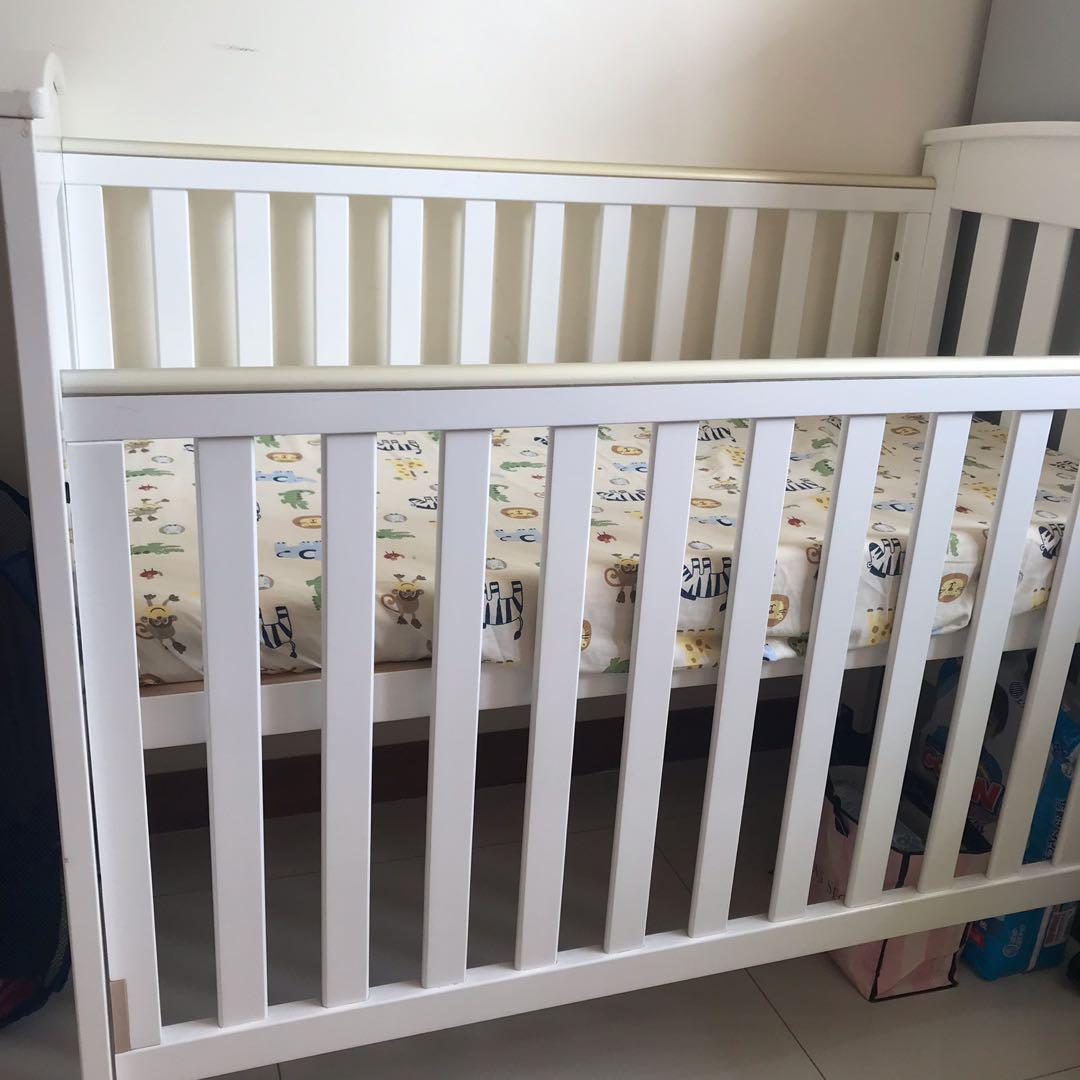 Baby Cot With Mattress Babies Kids Cots Cribs On Carousell