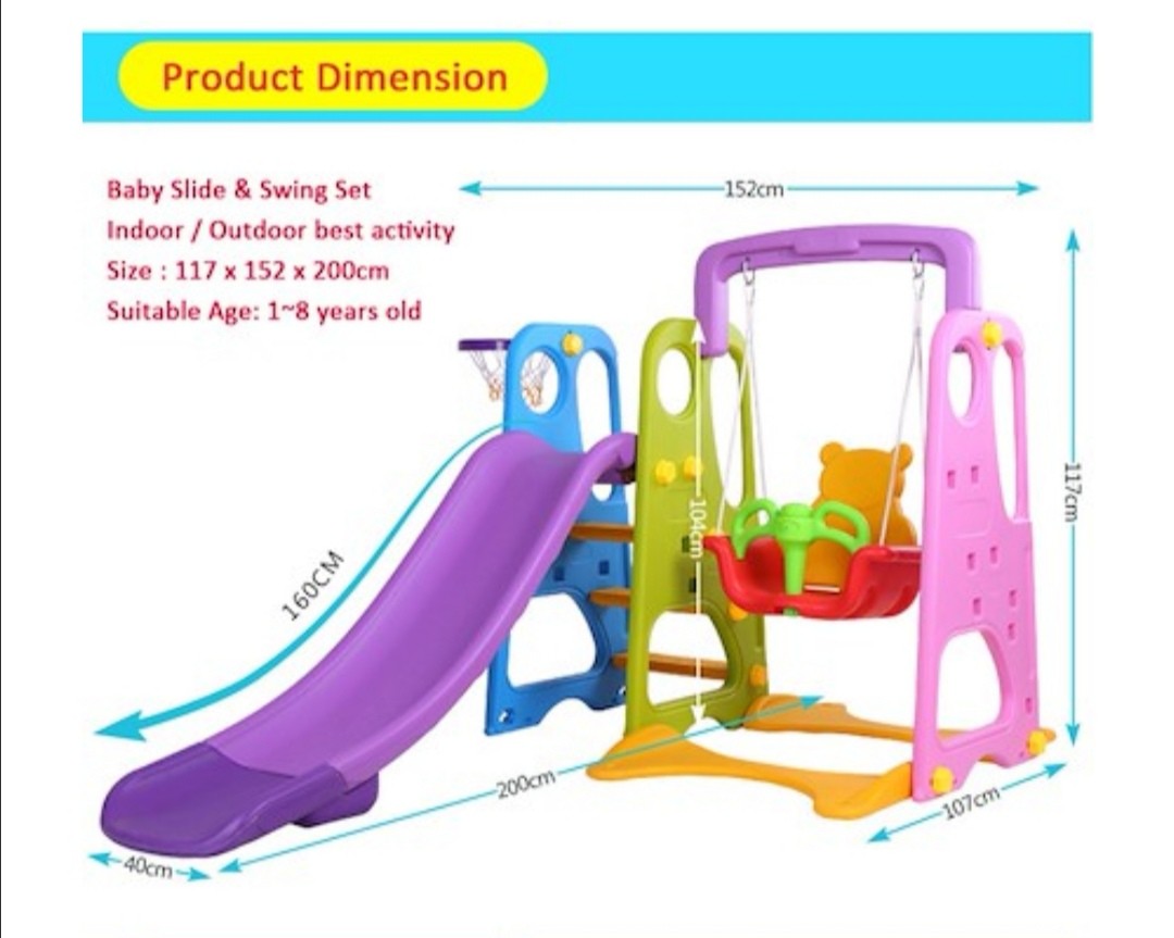 swing and slide for 1 year old