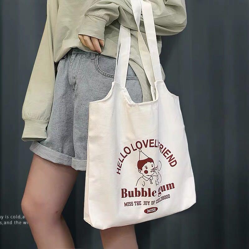 cute korean tote bags