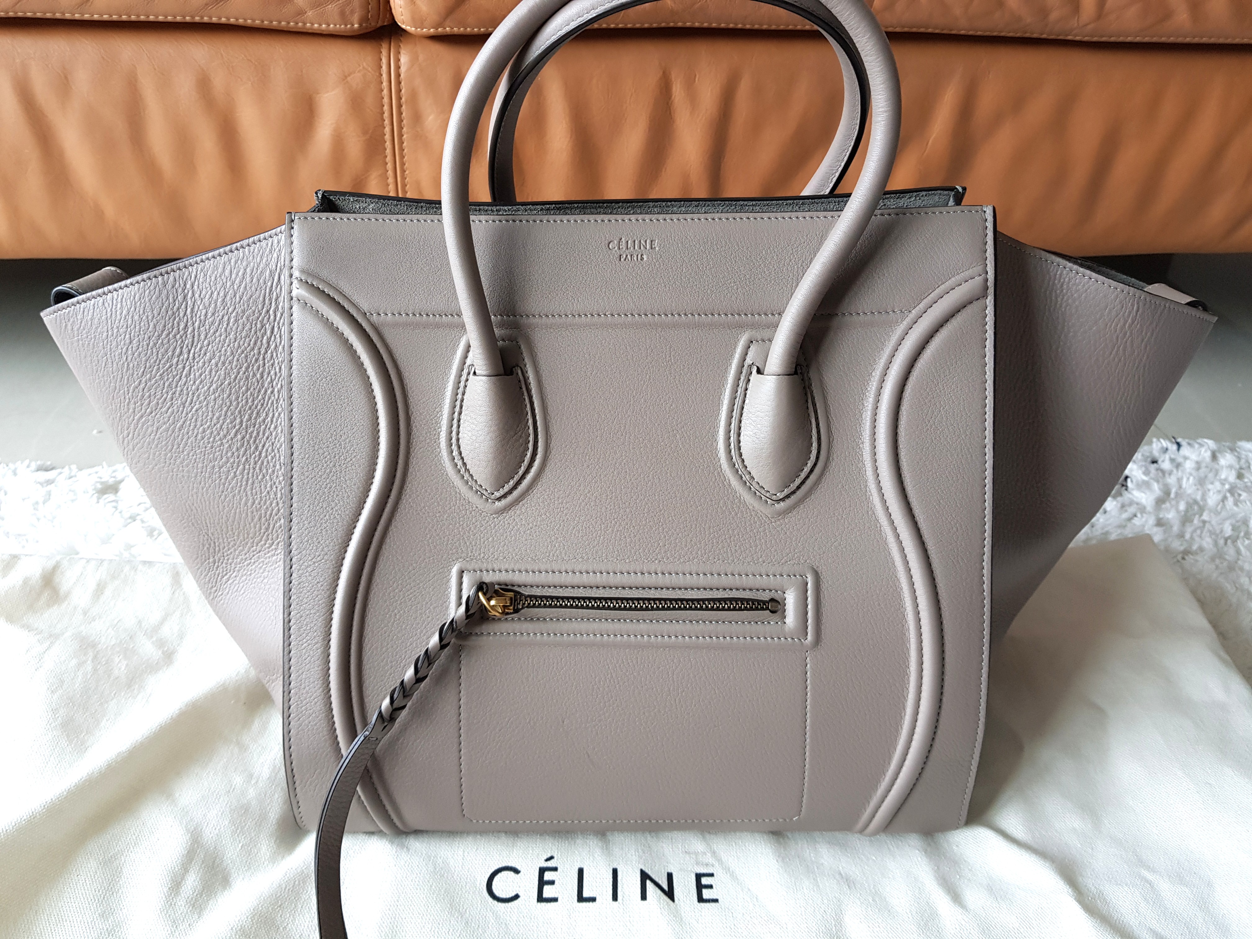 BRAND NEW AUTHENTIC CELINE PHANTOM BAG IN MEDIUM GREY Luxury