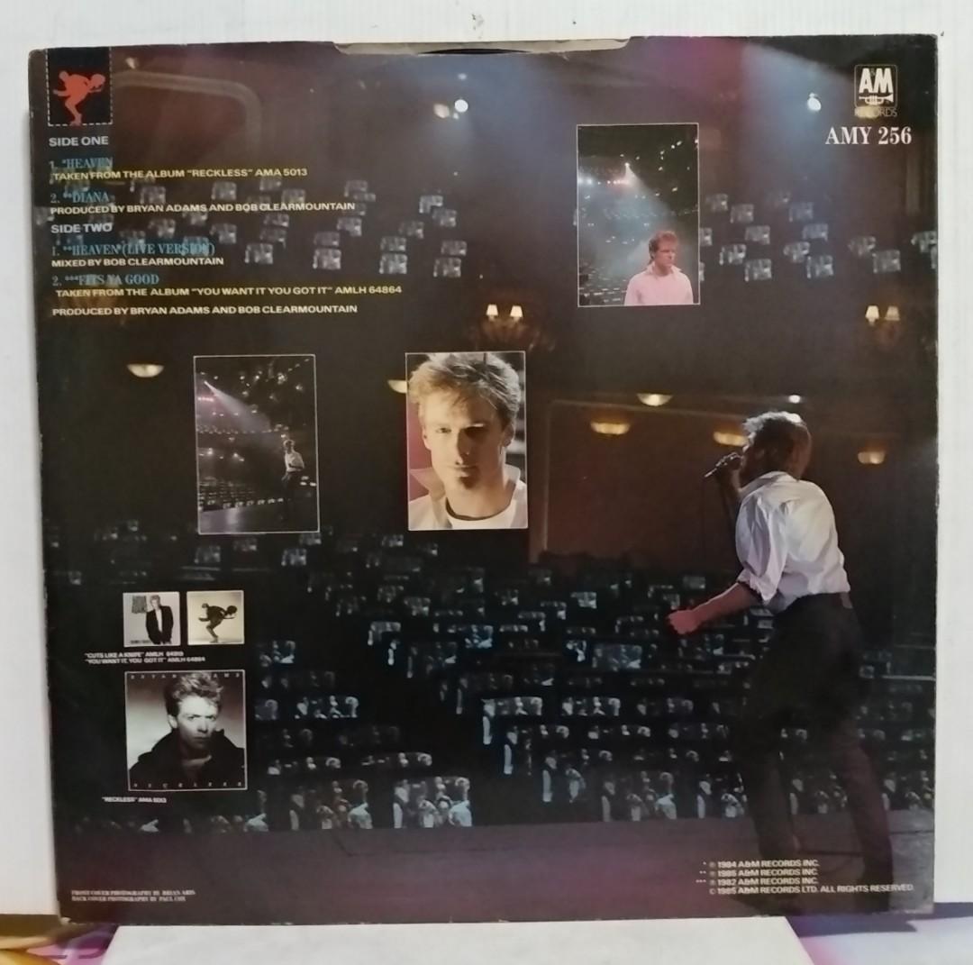 Bryan Adams Heaven 4 Tracks 12 Vinyl Uk Edition Hobbies Toys Music Media Vinyls On Carousell