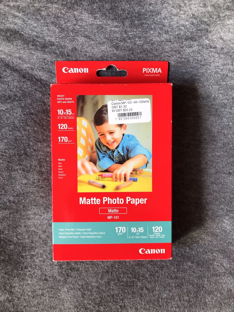 Canon Matte Photo Paper 4 x 6 Inches, 120 Sheets - New/Sealed