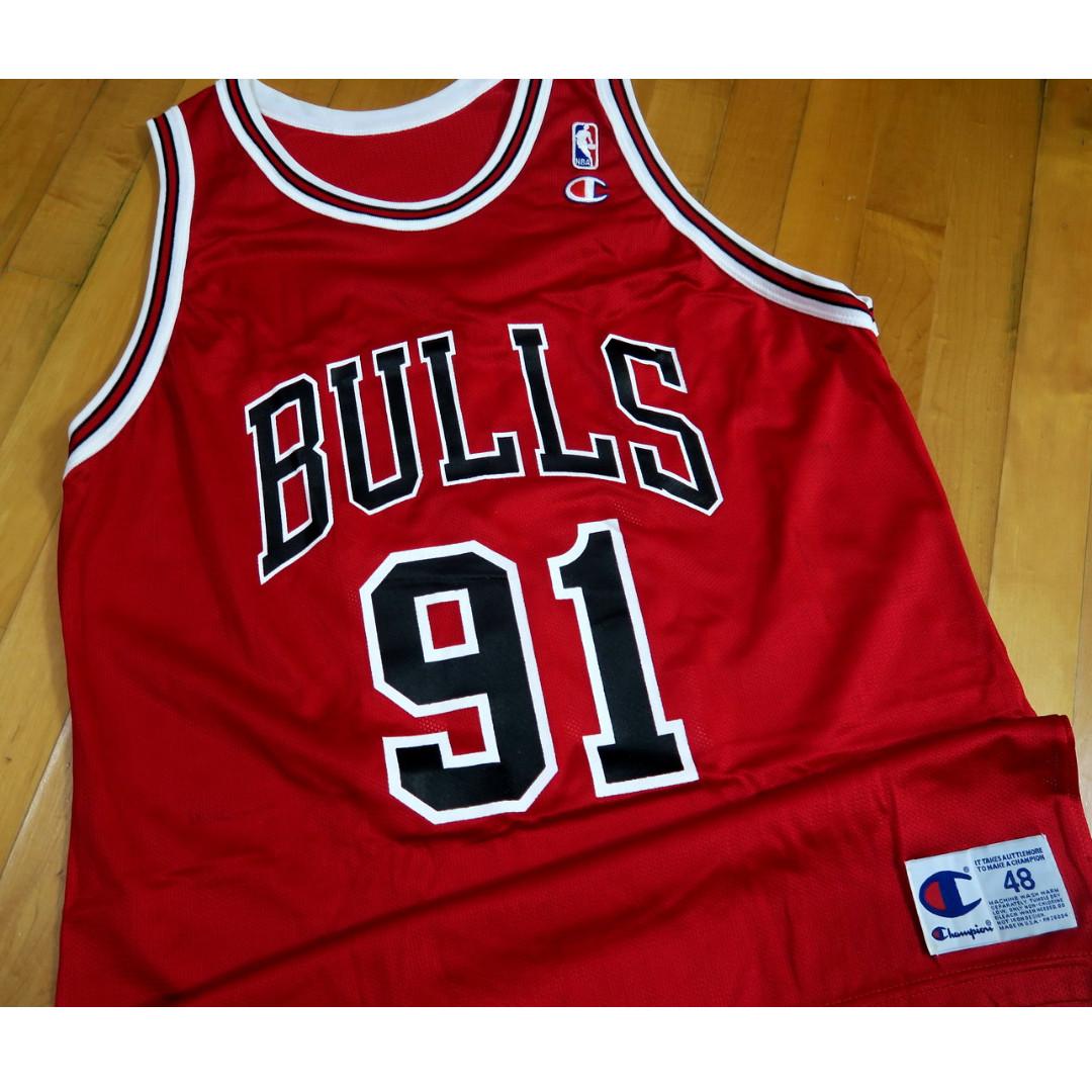 dennis rodman bulls jersey champion
