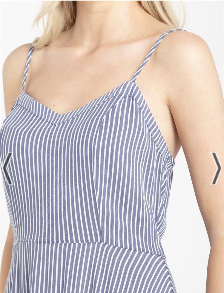 Cotton on blue and white striped dress clearance