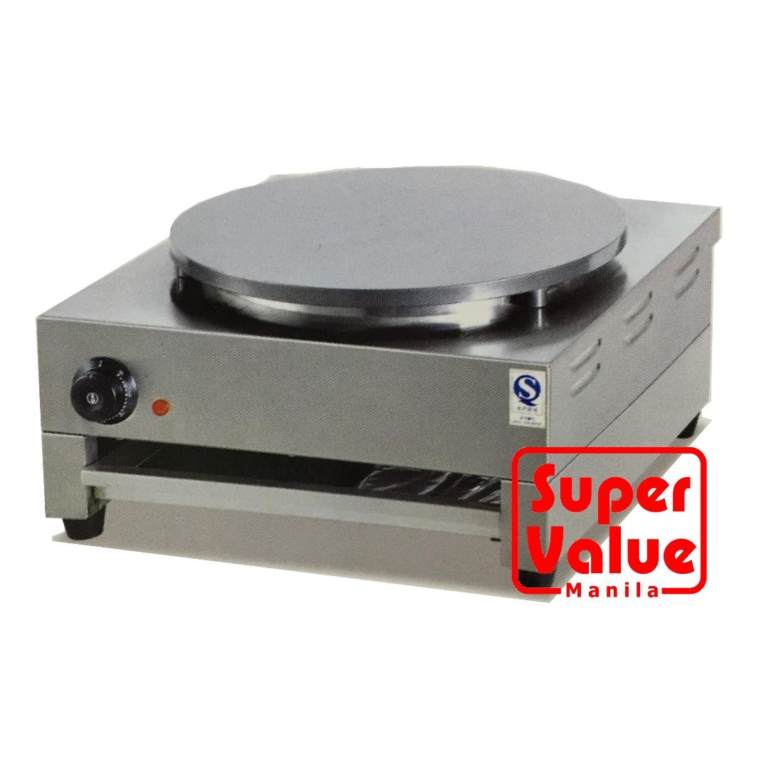 Crepe Maker Machine (Brand New with Warranty) (Category: Coffee Machines & Makers) located in Manila. Submitted by supervaluemanila (Listing ID 250085156, Image 1). Description: Brand New Crepe Maker Machines. Electric or Gas Models. Price starts 7950. Please contact us at 8986-5998, 0915-475-1686 for more details. We also have Soft Ice Cream machines, juice dispensers, slush, fried ice cream, popcorn, cotton candy, takoyaki, crepe, hotdog machin