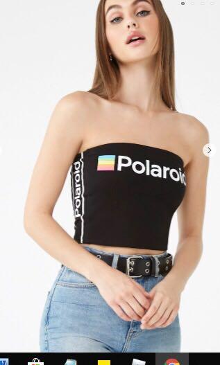 Polaroid crop top forever 21 store