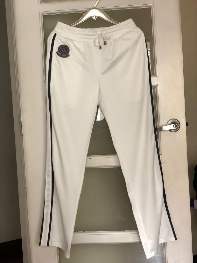 white track pants