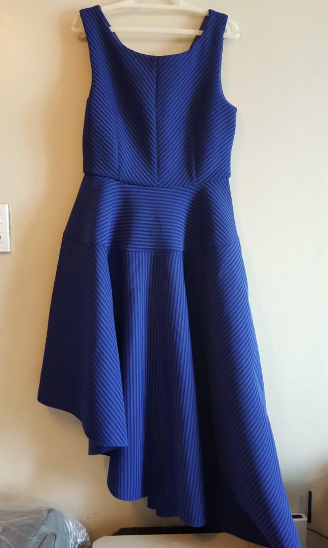 Goddiva Asymmetric Textured Midi Dress XL, Women's Fashion, Dresses & Sets,  Dresses on Carousell