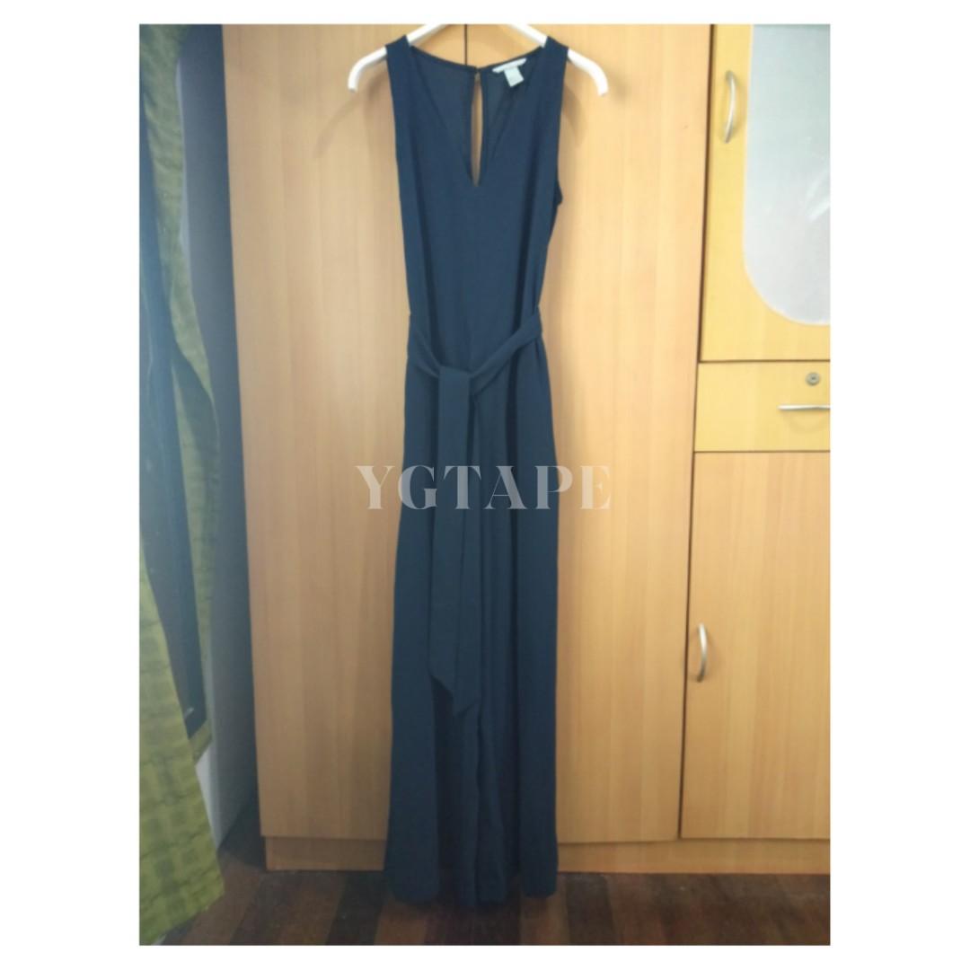 h&m navy jumpsuit