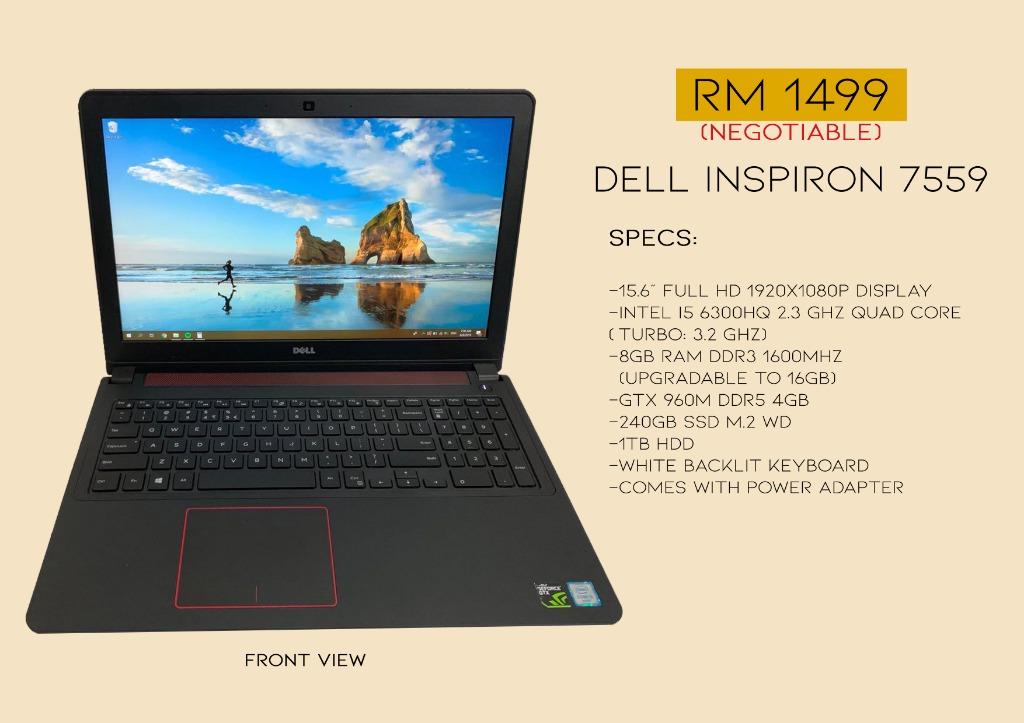Dell Inspiron 7559 I5 With Gtx960m Laptop For Sale Electronics Computers Laptops On Carousell