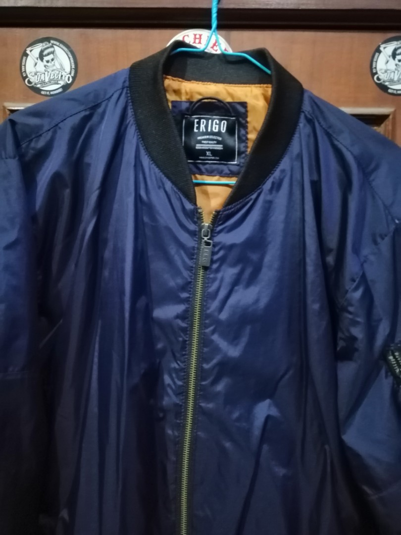 Jaket Bomber Erigo Fesyen Pria Pakaian Baju Luaran Di Carousell