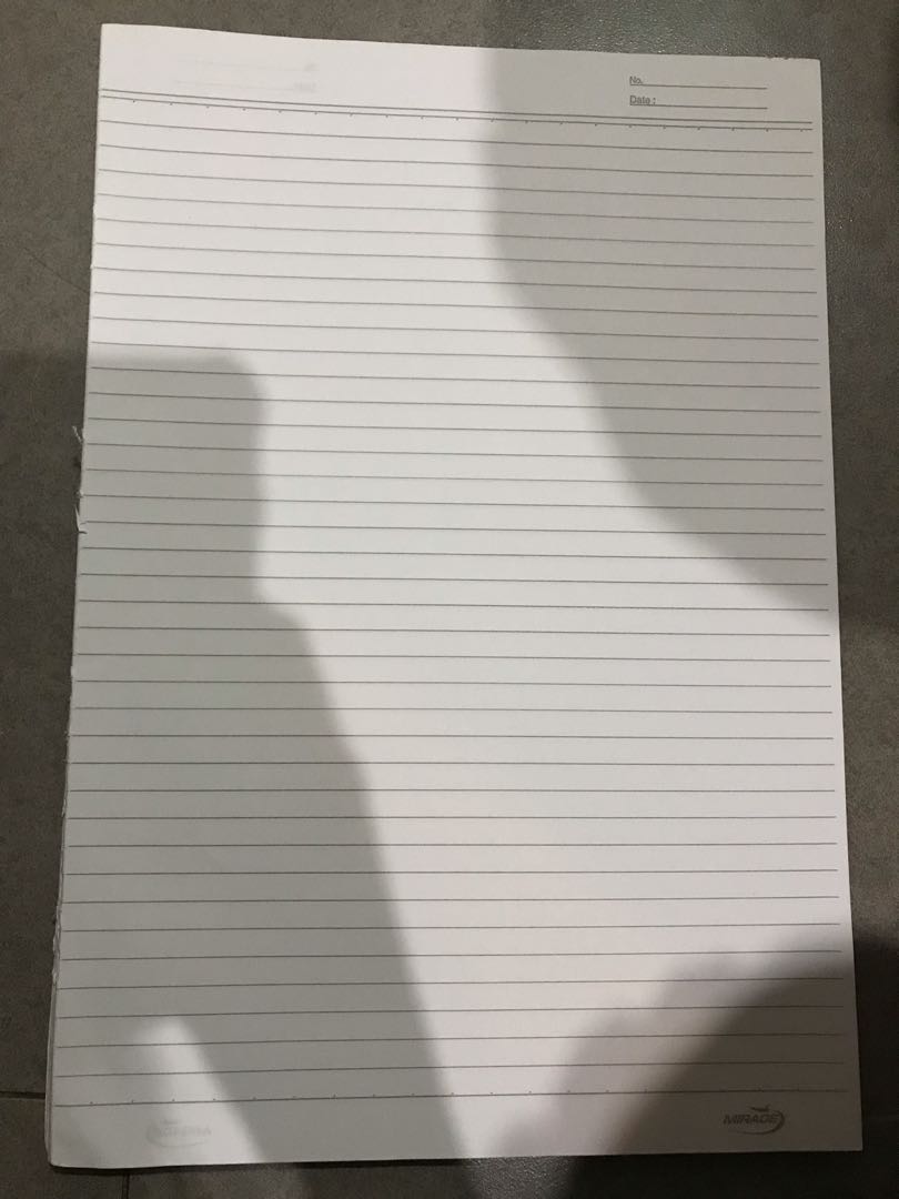 Kertas Folio Bergaris Jual Per 2 Lembar 4 Halaman Buku Alat Tulis Buku Pelajaran Di Carousell