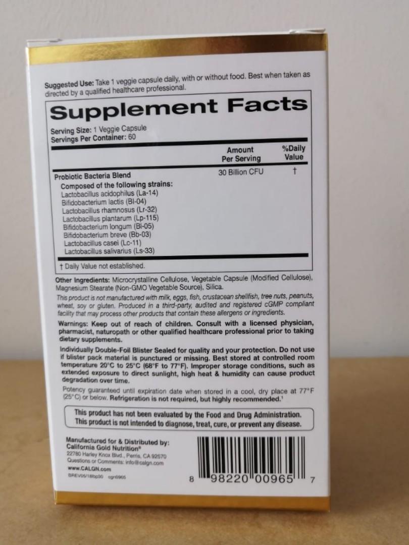 LactoBif Probiotics - 30 Billions CFU, Health & Nutrition, Health ...