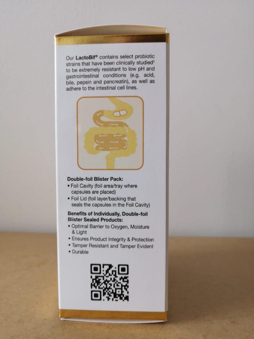 LactoBif Probiotics - 30 Billions CFU, Health & Nutrition, Health ...