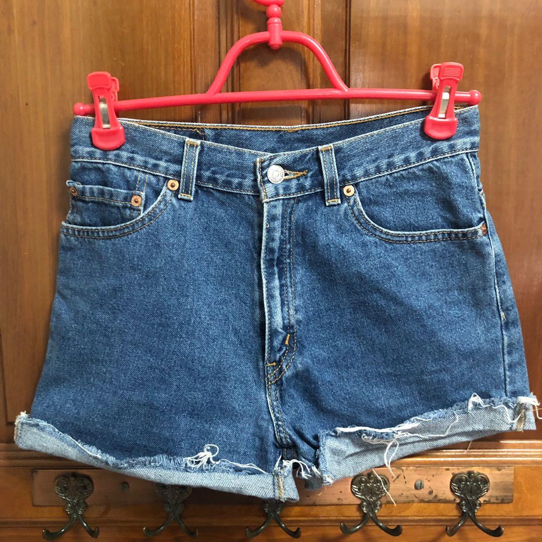 high waist jeans shorts levis