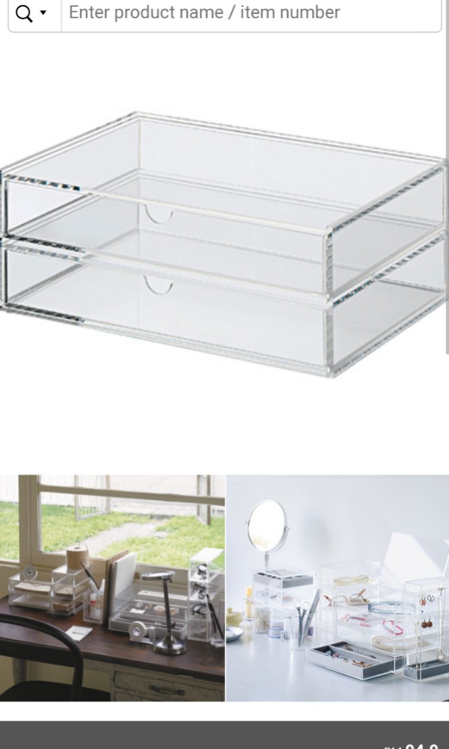 Muji Acrylic Drawer Produk Badan Dan Kecantikan Lain Lain Di