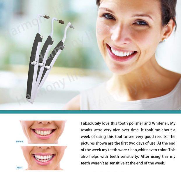 Multifunction Sonic Teeth Whitening Stain Eraser. Teeth Burnisher Polisher  Whitening Tartar Plaque Remove Surface Teeth Coffee, Tea, Cola,Tobacco  Stains, Dental Calculus-Dental Cleaning Tool with LED Light, Everything  Else on Carousell