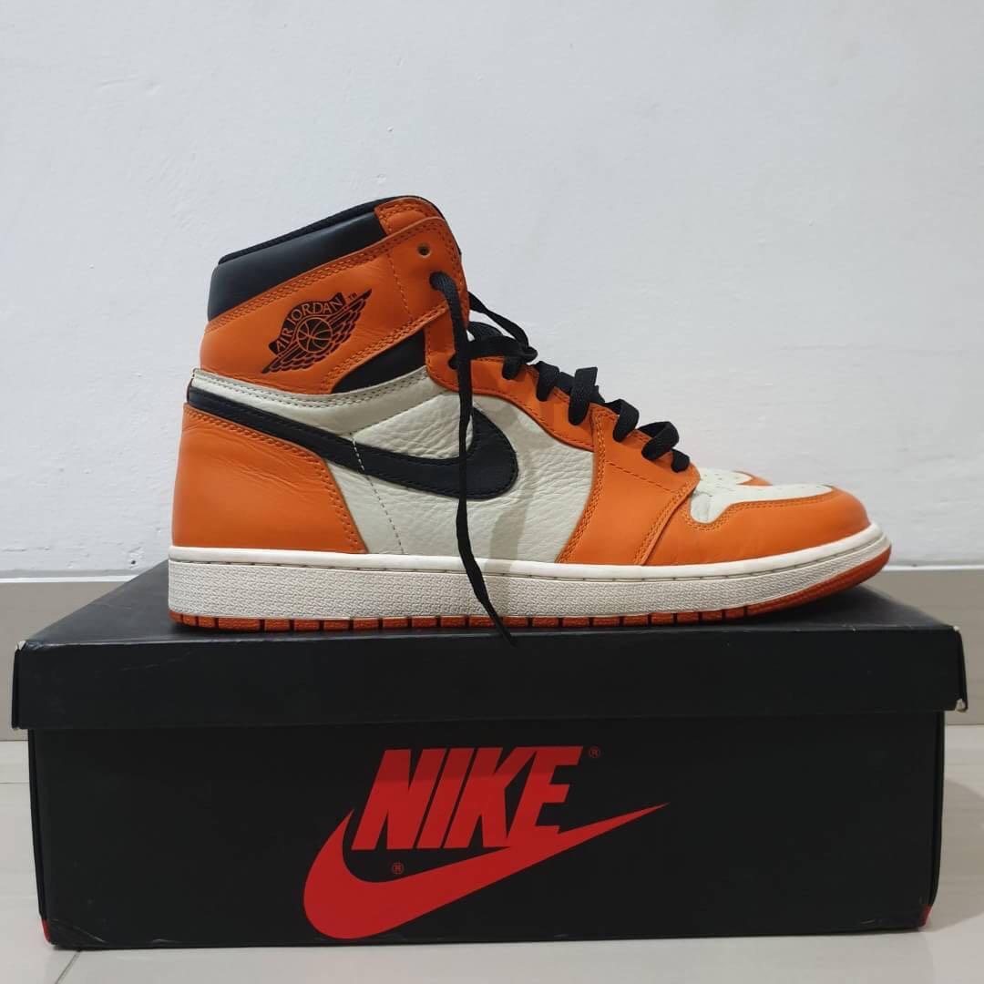 Nike Air Jordan 1 High OG Shattered Backboard Reverse, Fesyen Pria
