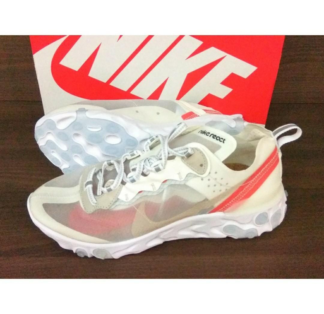 Nike React Element 87 Sail Light Bone Men s Fashion Footwear Sneakers on Carousell