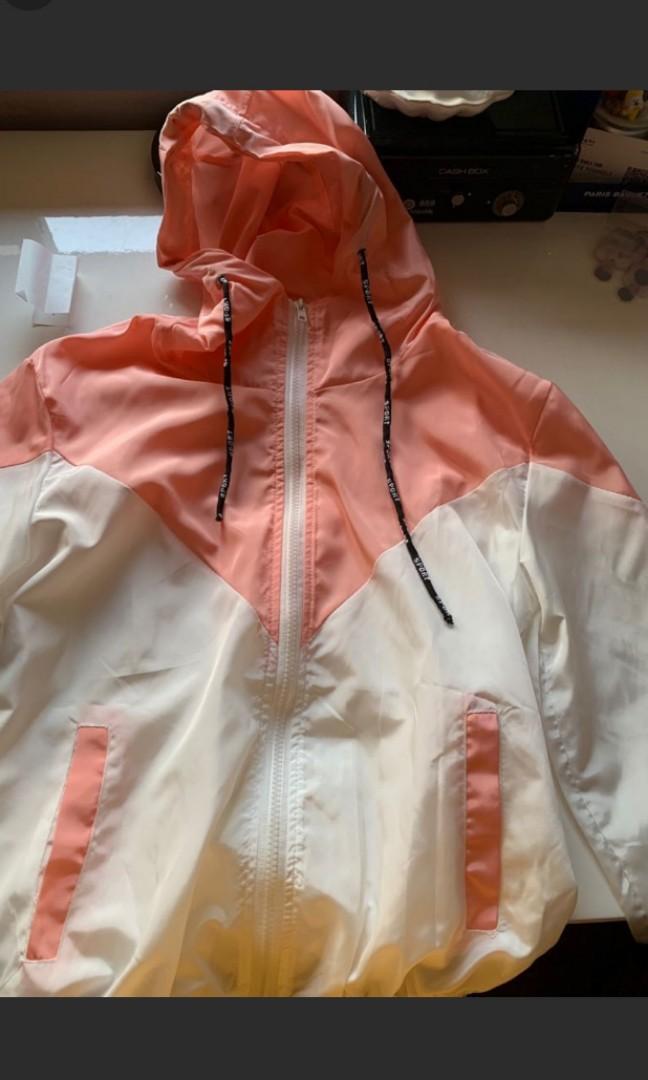 White and sale pink nike windbreaker