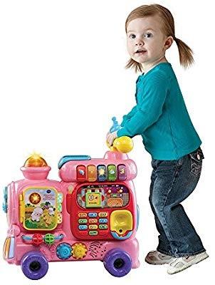 vtech sit to stand train pink