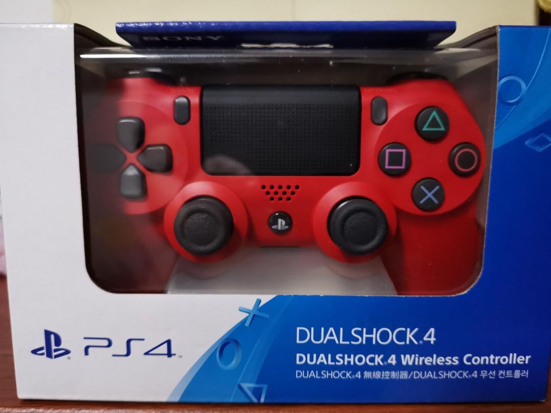 red wireless ps4 controller