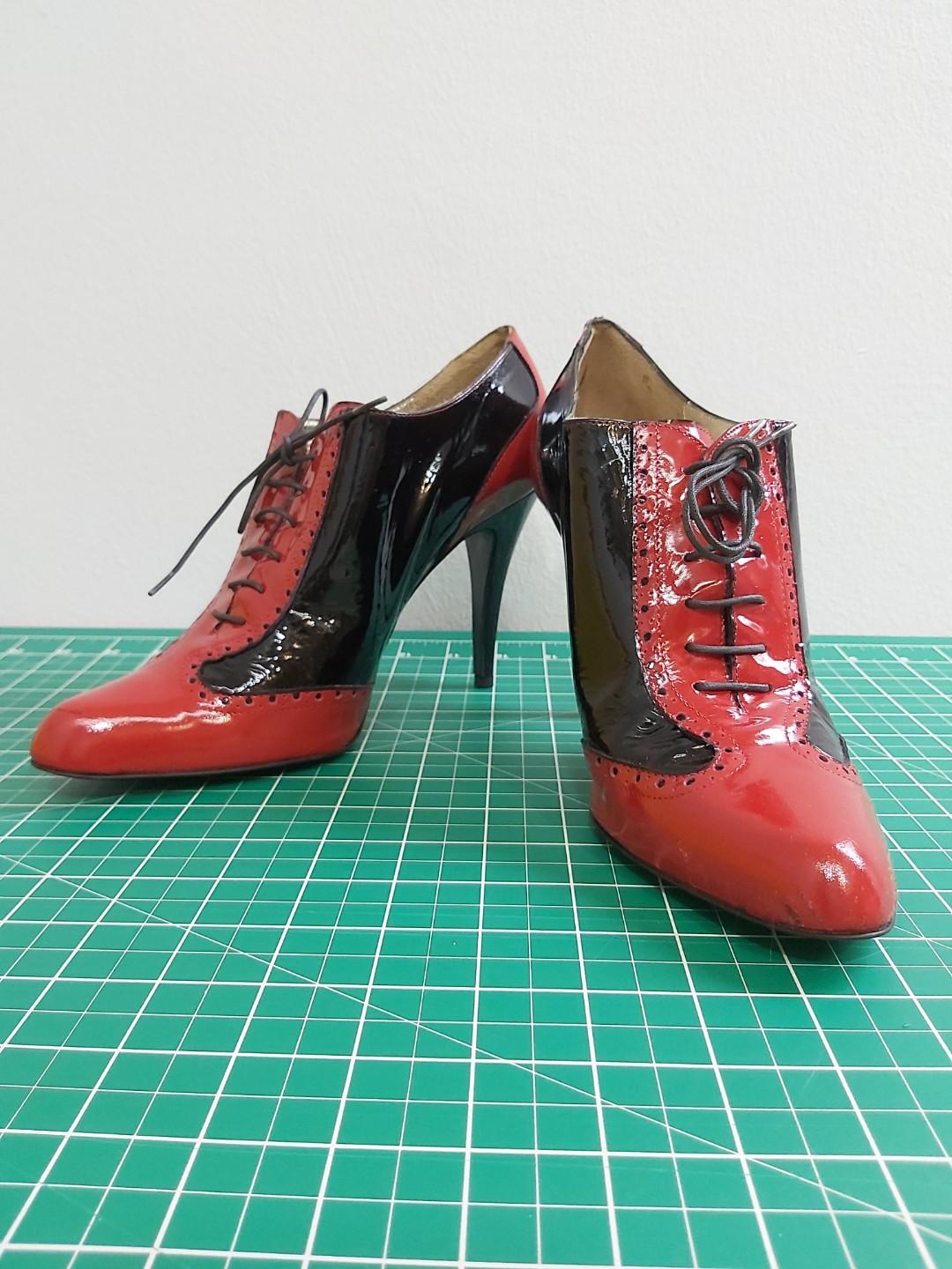 red oxford heels
