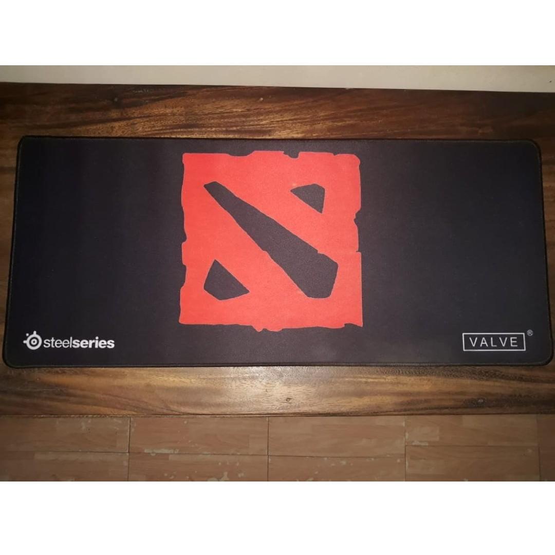 Steelseries DOTA 2 Gaming Mouse Pad Large (Category: Mouse & Mousepads) located in Cainta. Submitted by techtoysnmore (Listing ID 250090208, Image 1). Description: Steelseries DOTA 2 Gaming Mouse Pad Features: *Slick, taut weave for speedy mouse movements *Pixel-precise targeting and tracking *Optimized for all mouse sensitivities and sensors *Highly portable cloth-based design *Anti-fraying stitched frame *Anti-slip rubber base Size: 700x300 Col