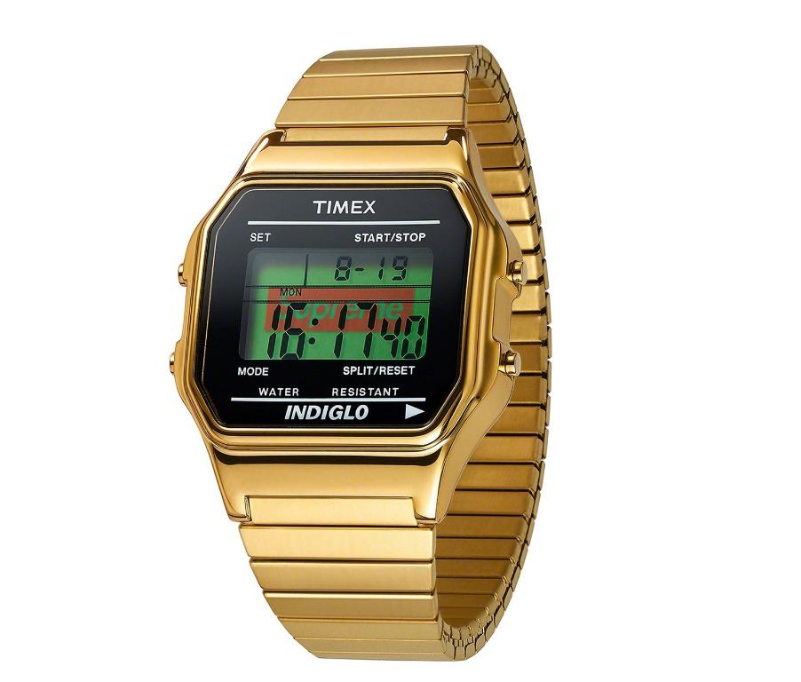 Supreme Timex 19FW Digital Watch Indiglo Men s Fashion Watches