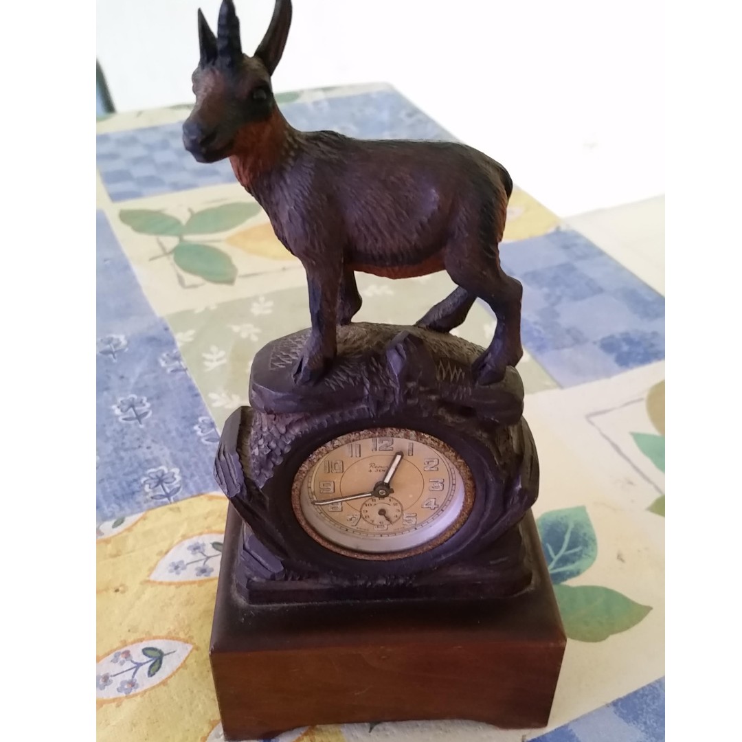Swiss table clock, mechanism ticking but hands not moving, Hobbies