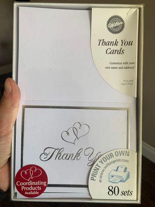 Brand new thank you cards  - for wedding or events