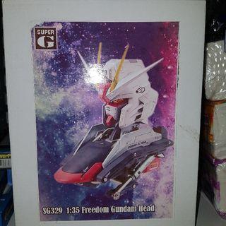 Super G 1/35 freedom gundam head status.