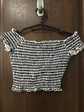 H&M Gingham Cropped Top