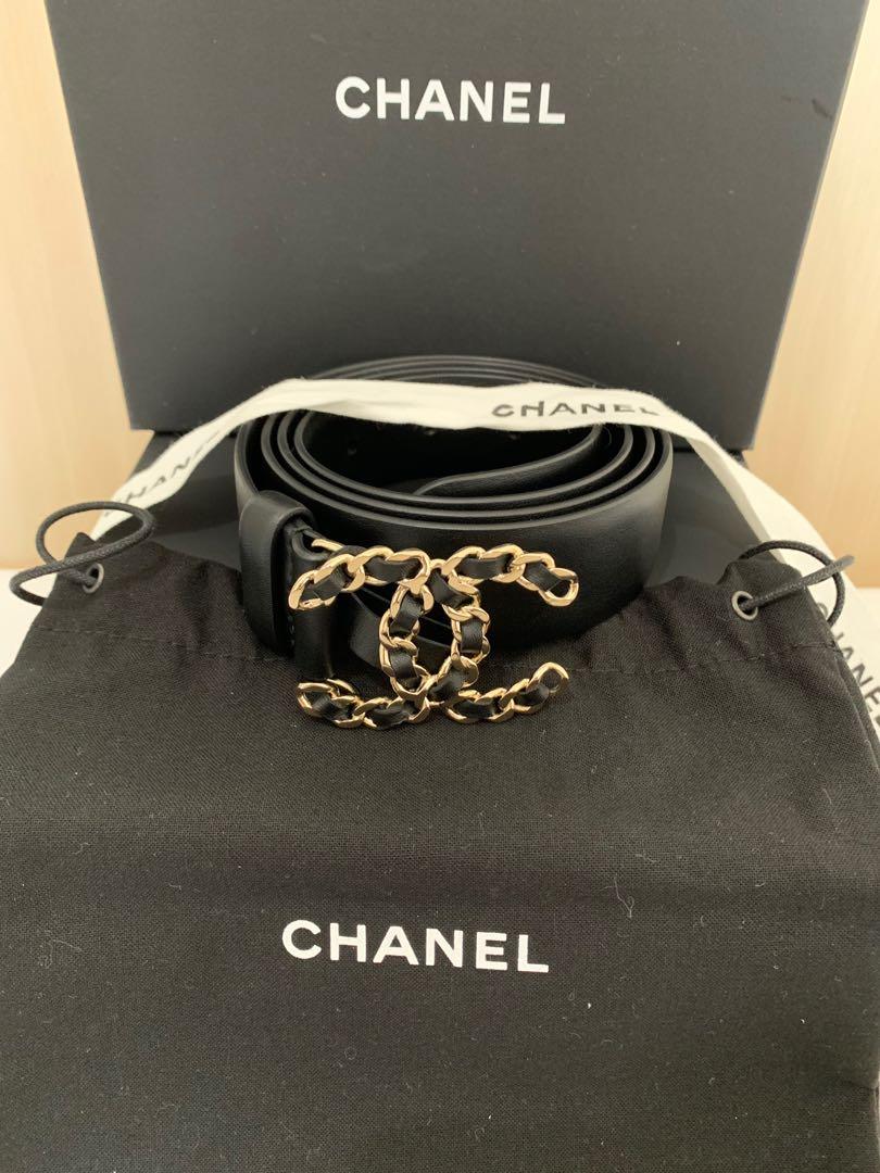2019 Authentic Chanel CC Classic Logo Belt 40 cm