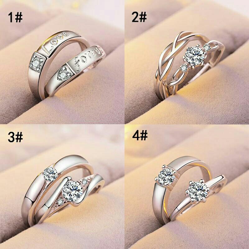 silver rings for lovers