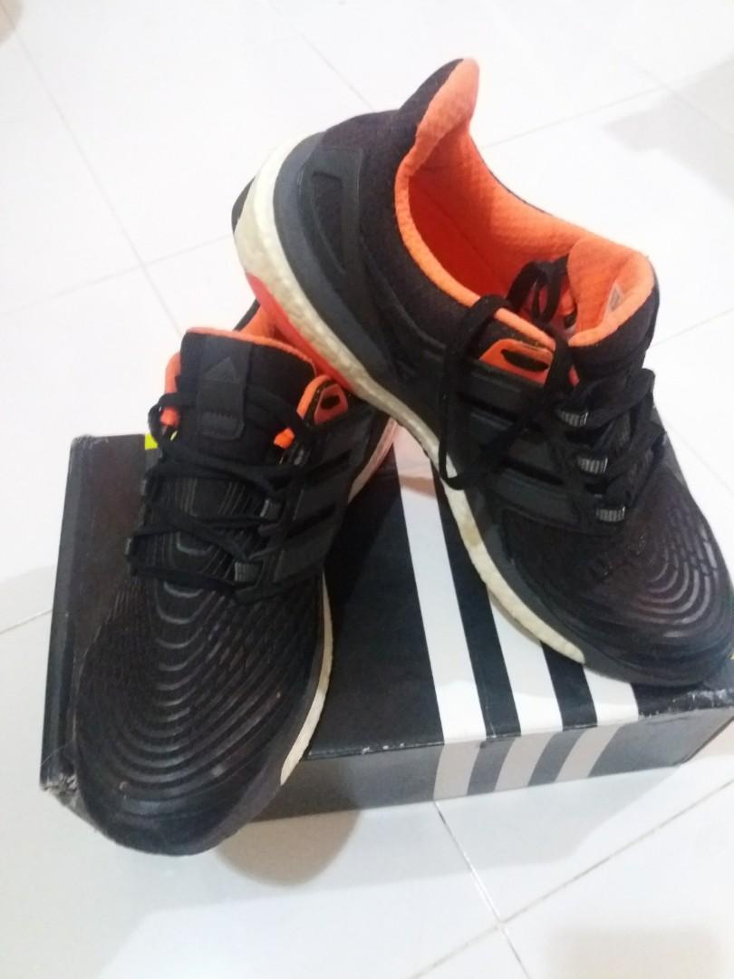 adidas energy boost black orange
