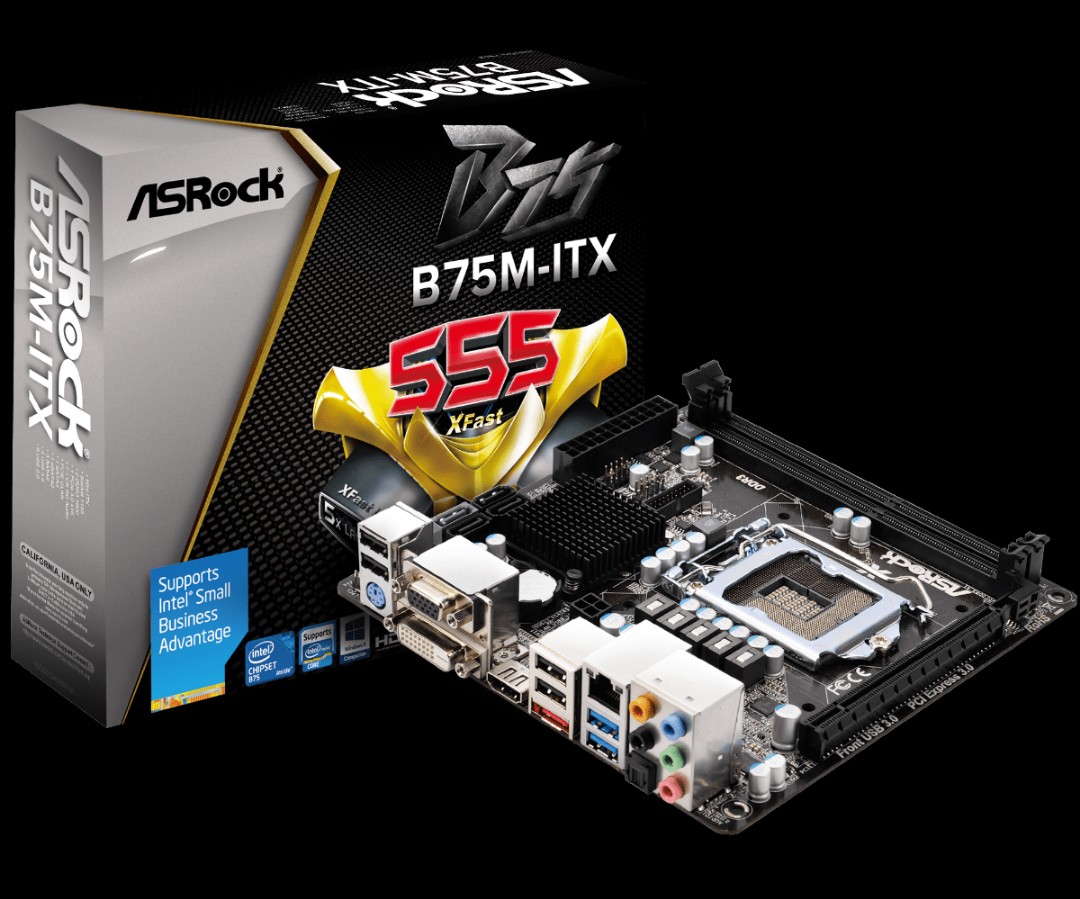 Asrock B75M-ITX LGA1155 Motherboard, Computers & Tech, Parts ...