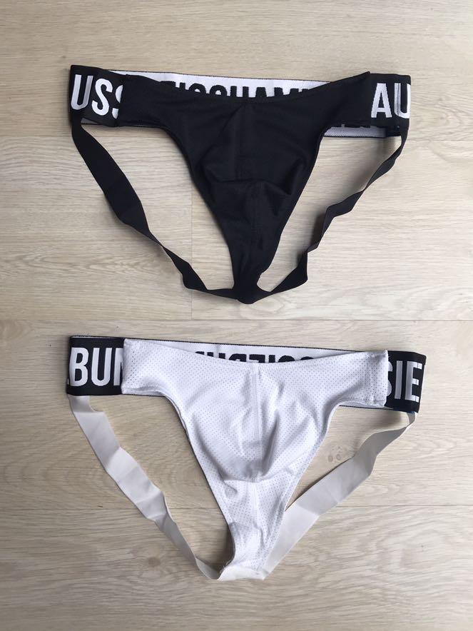 AussieBum Men skin nude nylon thong G-string underwear size S or M