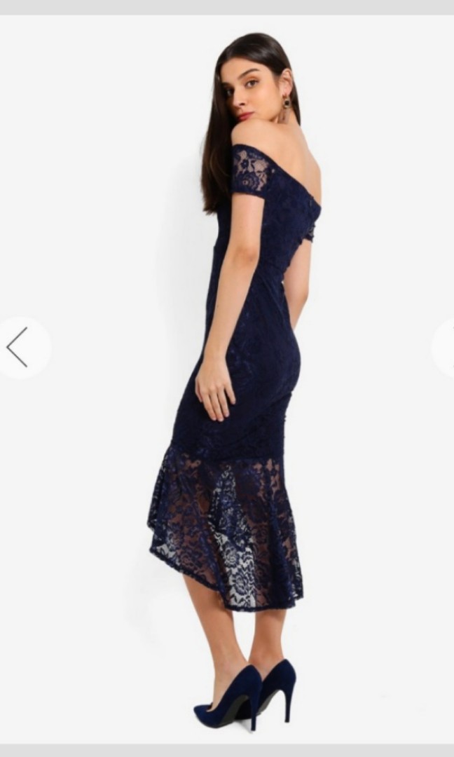 AX Paris Navy Lace Dress Women s Fashion Tops Sleeveless on
