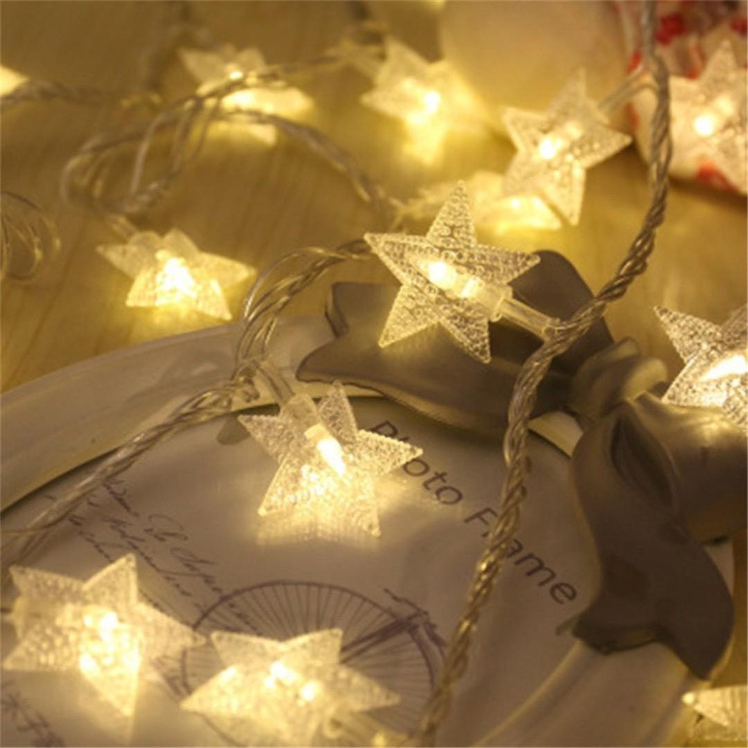 B0240 5m Led String Star Fairy Lights Battery Operated